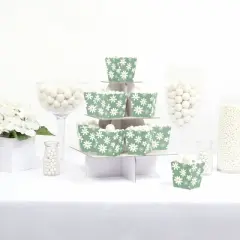 Big Dot of Happiness Sage Green Daisy Flowers - Party Mini Favor Boxes - Floral Party Treat Candy Boxes - Set of 12