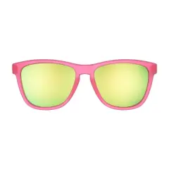 goodr Flamingos on a Booze Cruise OG Rectangle Sunglasses: Polarized Plastic Lenses, Pink Frame, One Size
