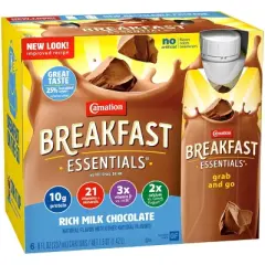 Carnation Breakfast Essentials Ready to Drink Rich Milk Chocolate - 6ct/48 fl oz