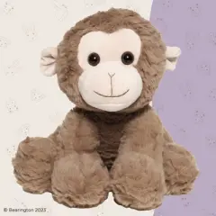 Bearington Giggles the Monkey: 10.5 Tall Stuffed Brown Monkey