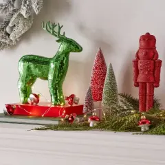 30ct LED Dewdrop with Red Mushrooms Christmas Indoor Novelty String Lights Warm White with Silver Wire - Wondershop&trade;: Fairy Lights