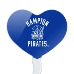 Hampton University Pirates Heart Love Cupcake Picks Toppers Decoration Set of 6