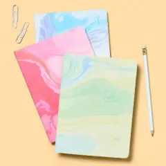 Soft Cover 3pk Marbled Notebook Set - up&up&trade;