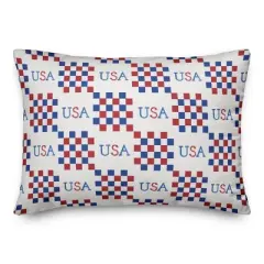 Creative Products USA Check Pattern 20 x 14 Indoor / Outdoor Pillow
