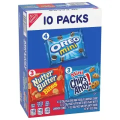 Nutter Butter, Oreo, Chips Ahoy! Mini Cookie Variety Snack Pack - 10oz/10ct"