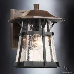 Urban Ambiance Luxury Rustic Outdoor Wall Light,  11.25"H x 8.5"W,  Coffee Bronze Finish, UHP1071