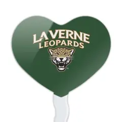 University of La Verne Primary Logo Heart Love Cupcake Picks Toppers Decoration Set of 6