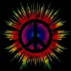 Men's Design By Humans Tie Dye Peace Sign By Mel00 Tank Top