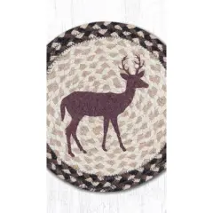 Earth Rugs Decorative Little Buck Printed Round Trivet 10" Farmhouse Kitchen Accent