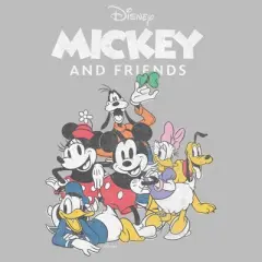 Girl's Disney Mickey and Friends Retro Group T-Shirt