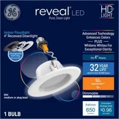 GE 50W Reveal Light Bulb
