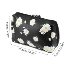 Unique Bargains Women's Floral PVC Portable Small Makeup Bag 1 Pc