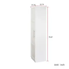 Kumasinova 71" Freestanding Kitchen Storage Cabinets with Doors,Pantry Cabinet with Shelves,Versatile Storage Cabinet for Kitchen,Dining Room,White