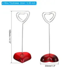 Unique Bargains Pictures Note Memo Display Place Card Holders 1.3 x 4.13 Inch Red 5 Pcs