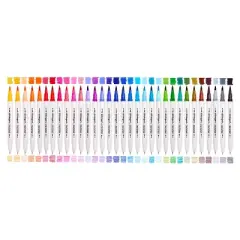 KINGART Twin-Tip&trade; Brush & Fine Pens 32 Colors