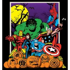 Junior's Marvel Halloween Avengers Scene T-Shirt