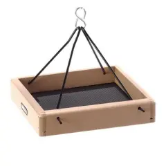 Birds Choice 10" x 10" Hanging Open Platform Bird Feeder: Weather-Resistant, No Assembly Required