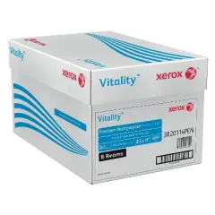Xerox Vitality 8.5" x 11" Premium Multipurpose Paper 24 lbs. 97 Brightness 4000 Sheets/Carton (1001)