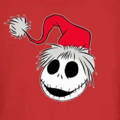 Junior's The Nightmare Before Christmas Jack Santa Hat T-Shirt