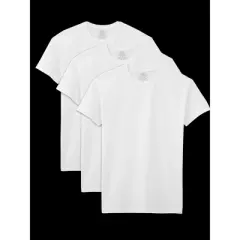 Fruit Of the Loom Men's Short Sleeve Crew T-Shirt, White 3 Pack