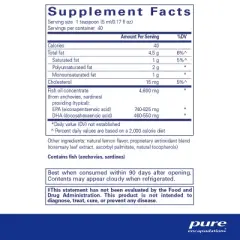 Pure Encapsulations EPA/DHA Liquid - Ultra-Pure, Molecularly Distilled Fish Oil Liquid - 7 fl. oz. - Lemon Flavor