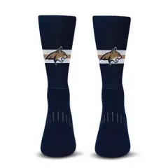 NCAA Montana State Bobcats Streak Team Color Crew Socks - L