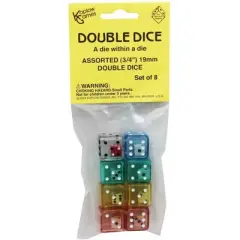 Koplow Games Double Dice Set, 8 Per Pack, 6 Packs