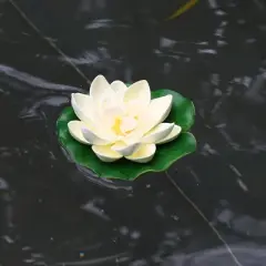Unique Bargains Artificial Lotus Flowers for Garden Ponds Pool Decoration 3 Pcs