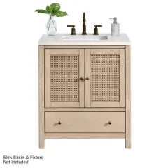 Alaterre Furniture Lucca Bathroom Vanity - Freestanding Cabinet Without Top