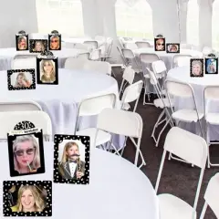 Big Dot of Happiness Adult 30th Birthday - Gold - Birthday Party 4x6 Picture Display - Paper Photo Frames - Set of 12