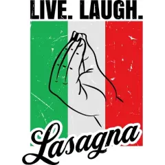 Design By Humans Live Laugh Lasagna Funny Italian Lover By Tank Top