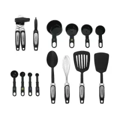 Racxily 14-Piece Kitchen Tool and Gadget Utensil Set &uml;C Black, Heat-Resistant Nylon, Dishwasher Safe