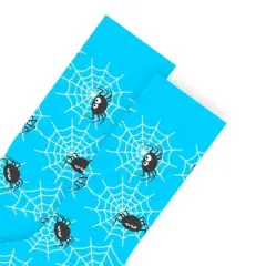 Blue Spider Socks from the Socks Panda from the Sock Panda (Women's Sizes, Adult Medium) - Great for Halloween