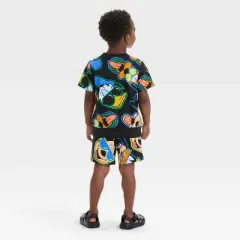 Toddler Boys' 2pc Disney Mickey and Friends Top & Shorts Set - Black