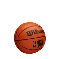 Wilson NBA Authentic Mini Basketball - Brown: Composite Shell, Butyl Bladder, Size 3