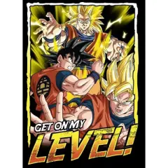 Dragon Ball Z Get On My Level Graphic Youth Boy's Black T-Shirt