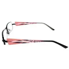 Calabria 845 Designer Women Rectangle Techno Reading Glasses with Hard Case 53mm