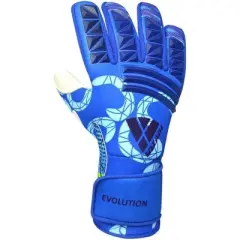 Vizari Sports Evolution Soccer Goalkeeper Gloves for Kids, Youth and Boys, Navy/Sky Blue, 6