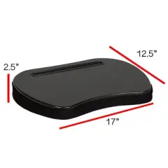 Sofia + Sam Mini Lap Desk Bed Table with Memory Foam and Tablet Slot - Black