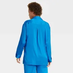 Women's Satin Long Sleeve Button Down Pajama Shirt - Stars Above&trade;