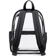 Clear Mini Backpack Stadium Events Approved  Small Transparent Bag Plastic See Through Backpacks for Work Festival Security Travel