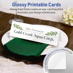 Avery Printable Tent Cards, 2.5" x 8.5", Glossy White, 20ct
