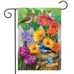 Briarwood Lane Spring Garden Flag 12x18 For Outdoor Birds and Blooms For Spring Garden Flag Flags For Outside