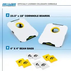 NCAA Iowa Hawkeyes All-Weather Travel Cornhole Set