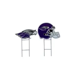 NCAA Wisconsin Whitewater Warhawks 2pk Logo and Helmet Garden Stake Set
