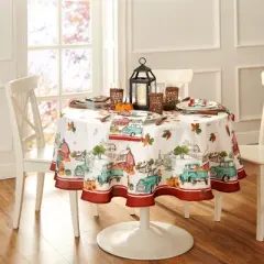 Farm Fresh Pumpkin Truck Fall Tablecloth - Elrene Home Fashions