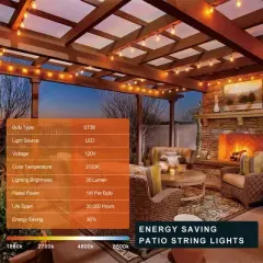 Itopfox 240FT Waterproof LED Outdoor String Lights, Shatterproof Vintage Lighting for Patio, Backyard, Porch, Gazebo, Warm White Dimmable Commercial
