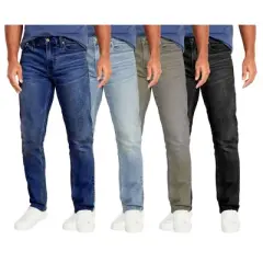 Blu Rock Men's Flex Stretch Slim Straight Jeans-2 Pack