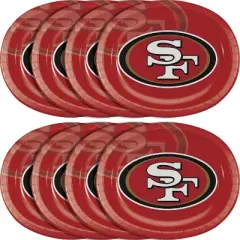 24ct San Francisco 49ers Football Oval Plates