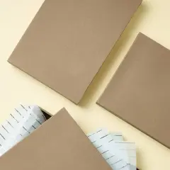 3ct Kraft Shirt Gift Box Brown - Spritz&trade;: Solid Paper Wrapping Boxes for Clothes, All Occasions, 14.75"x9.5"x2"